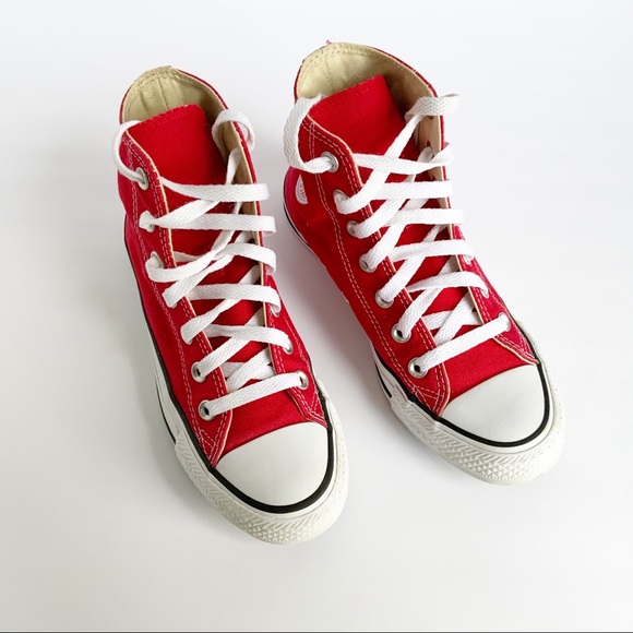 red high top converse size 4